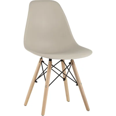 Стул Eames Style DSW бежевый (разборный каркас)