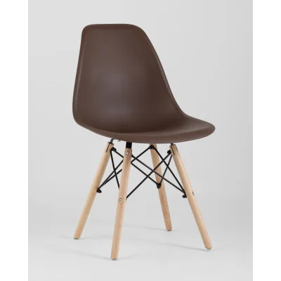 Стул Eames Style DSW коричневый (разборный каркас) — фото 2