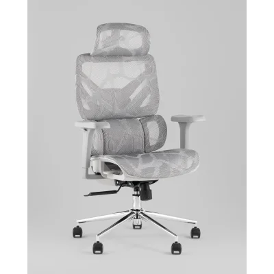 Кресло офисное TopChairs Structo серая сетка — фото 2