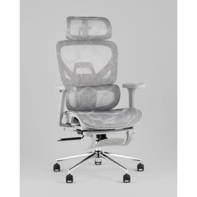 Кресло офисное TopChairs Vertus серая сетка — фото 2