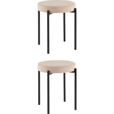 Табурет Бриф Original велюр бежевый 2 шт.