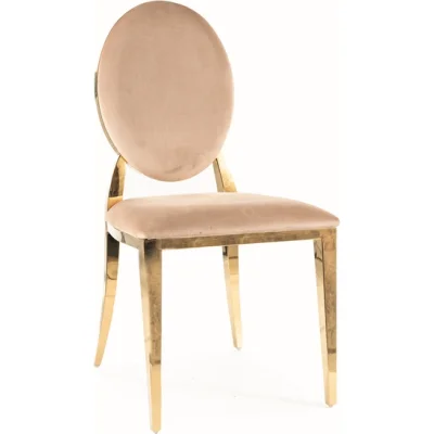 Стул SIGNAL KING Velvet Bluvel 28 бежевый/золотой