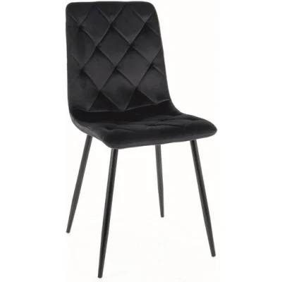 Стул SIGNAL JERRY Velvet Bluvel 19 черный/черный