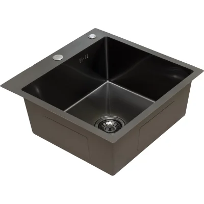 Кухонная мойка из нержавейки BLANTEK FS-5050B Nano black ECO — фото 2