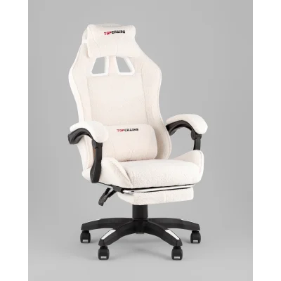 Кресло спортивное TopChairs MG-7019 букле белый — фото 2