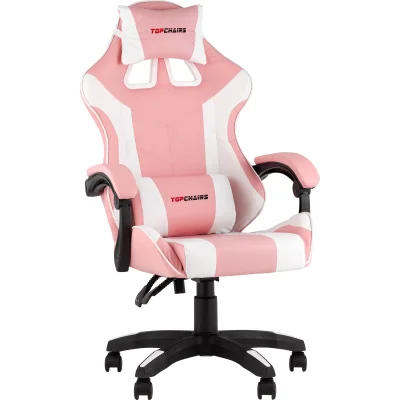 Кресло спортивное TopChairs MG-7035 розово-белый