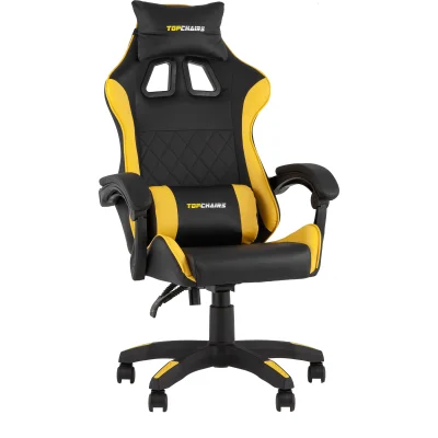 Кресло спортивное TopChairs MG-7043 черно-жёлтый