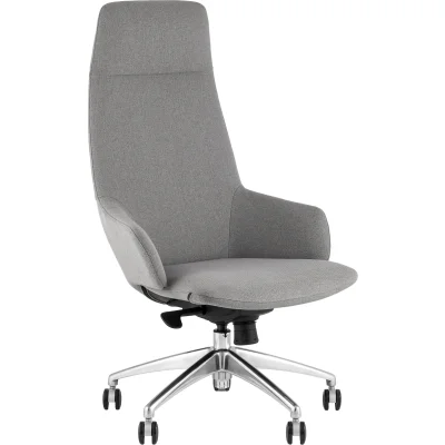 Кресло руководителя TopChairs Bow в ткани серый
