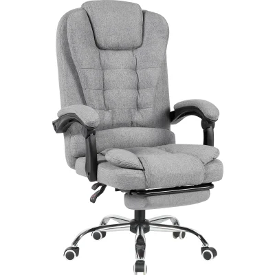 Кресло руководителя TopChairs President NEW серое в ткани — фото 2