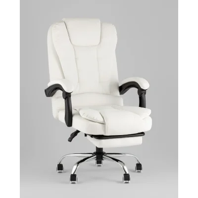 Кресло руководителя TopChairs President NEW белое — фото 2