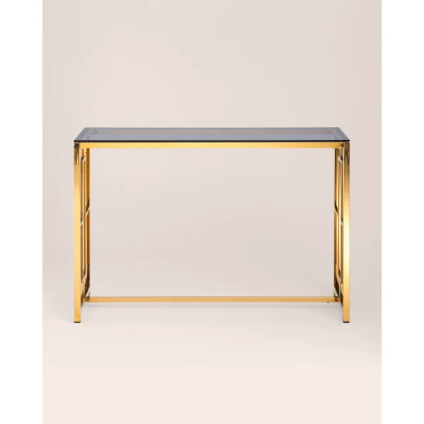 Консоль БРУКЛИН 115*30 золото стекло smoke
