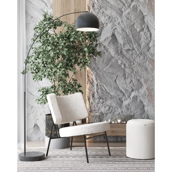 Кресло District Lounge букле белый