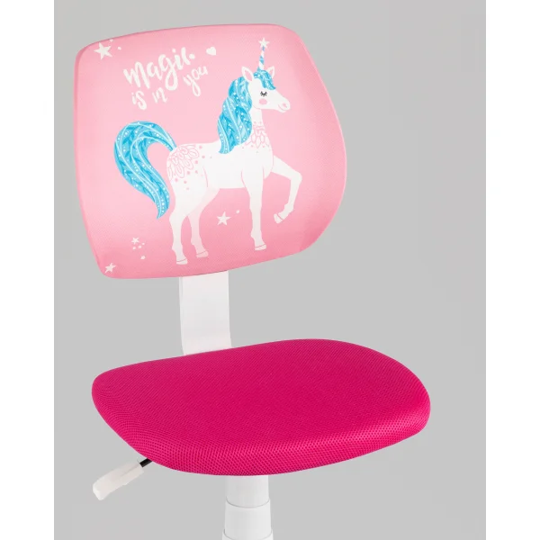 Кресло компьютерное детское ЛОЛО Unicorn, пластик белый