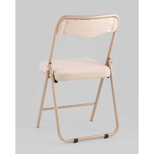 Стул складной Джонни рогожка бежевая каркас бежевый