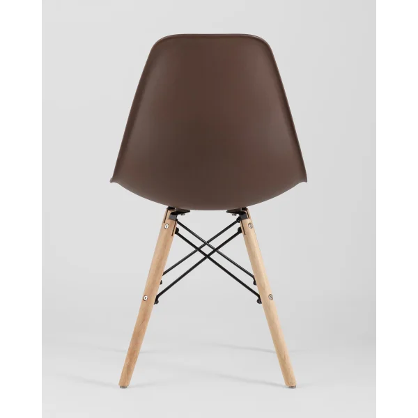 Стул Eames Style DSW коричневый (разборный каркас)