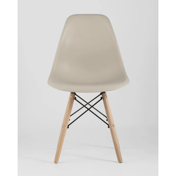 Стул Eames Style DSW бежевый x4 (разборный каркас)