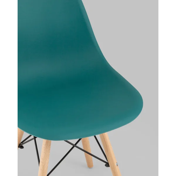 Стул Eames Style DSW темно-бирюзовый x4 (разборный каркас)