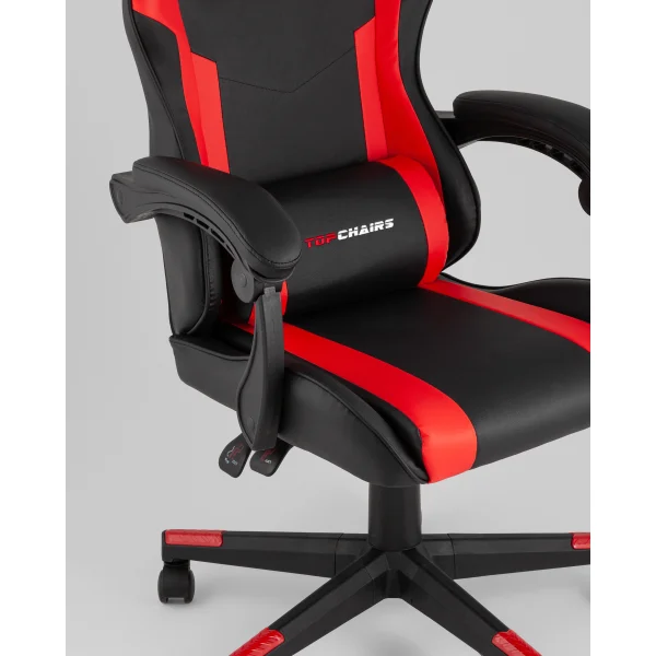 Кресло спортивное TopChairs Commander черно-красный