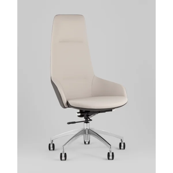 Кресло руководителя TopChairs Soulo светло-серый, серый