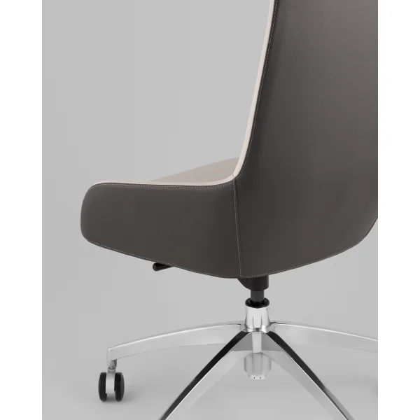 Кресло руководителя TopChairs Soulo светло-серый, серый