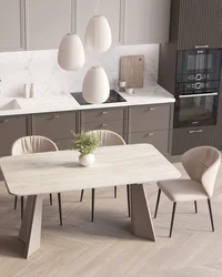 Стол обеденный Eliora 160-240*90 см серая керамика