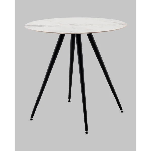 Стол Ники круглый столешница керамика Ice Jade 800