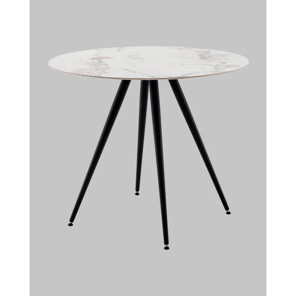 Стол Ники круглый столешница керамика Ice Jade 900