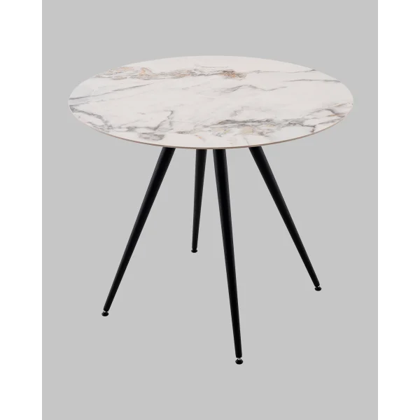 Стол Ники круглый столешница керамика Ice Jade 900
