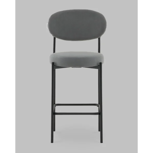 Стул Полубарный Бриф DD велюр серый