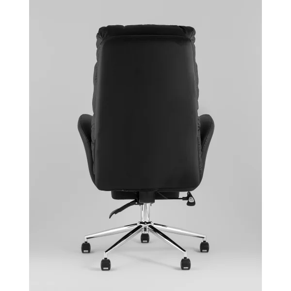 Кресло руководителя TopChairs Solid NC с оттоманкой черный