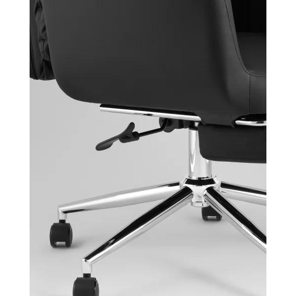 Кресло руководителя TopChairs Solid NC с оттоманкой черный