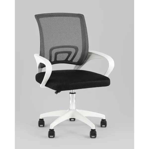 Кресло офисное TopChairs Simple SN черный пластик белый
