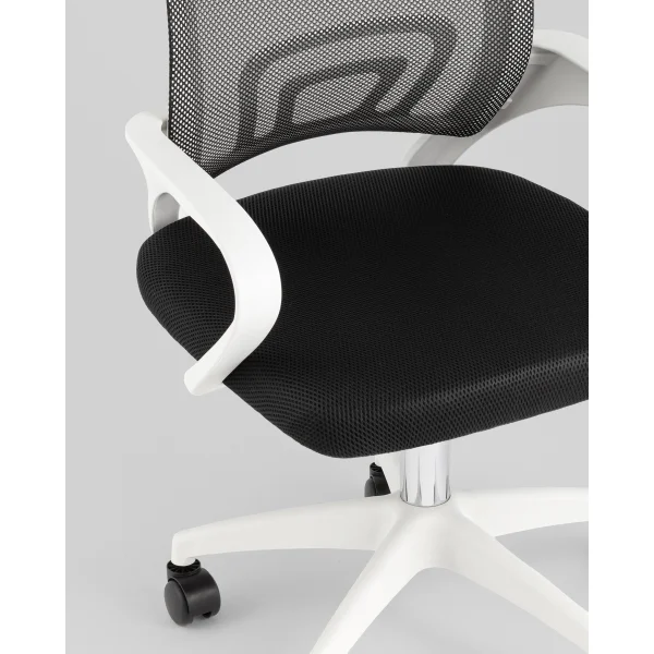 Кресло офисное TopChairs Simple SN черный пластик белый