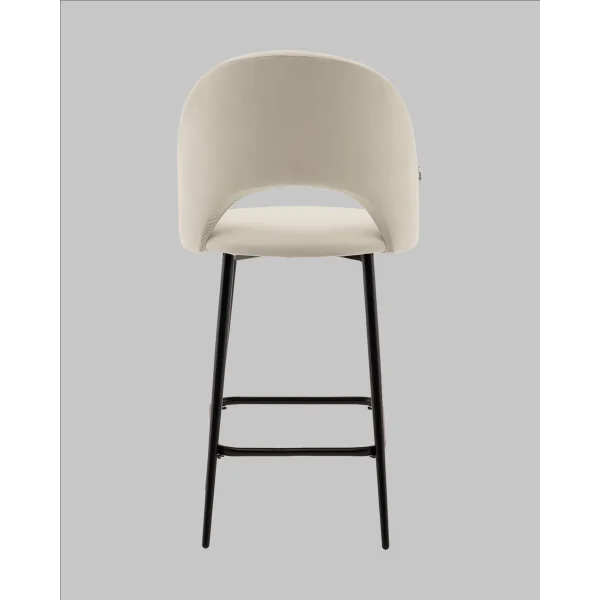Стул полубарный Меган SN велюр бежевый