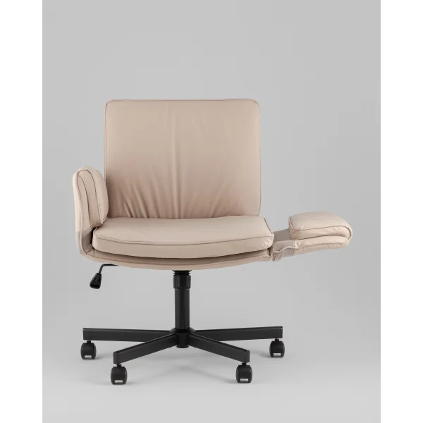 Кресло офисное TopChairs Foldo с откидными подлокотниками бежевое
