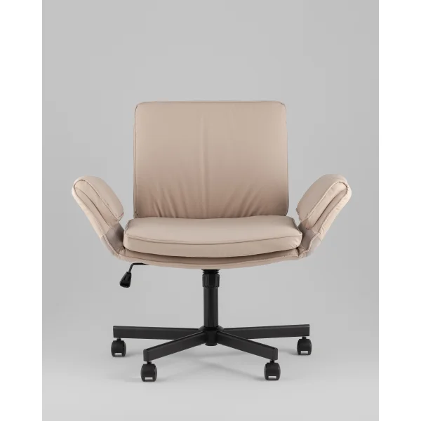 Кресло офисное TopChairs Foldo с откидными подлокотниками бежевое