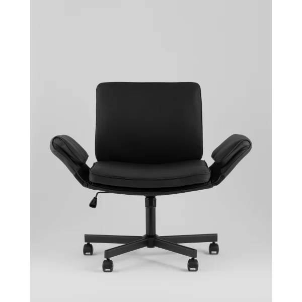 Кресло офисное TopChairs Foldo с откидными подлокотниками черное