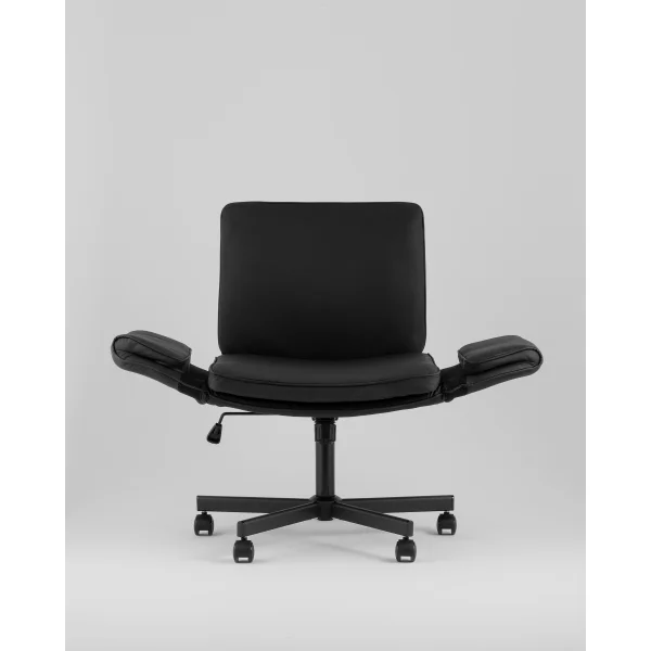 Кресло офисное TopChairs Foldo с откидными подлокотниками черное