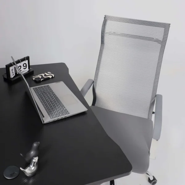 Кресло поворотное Grid, серый, армированная сетка