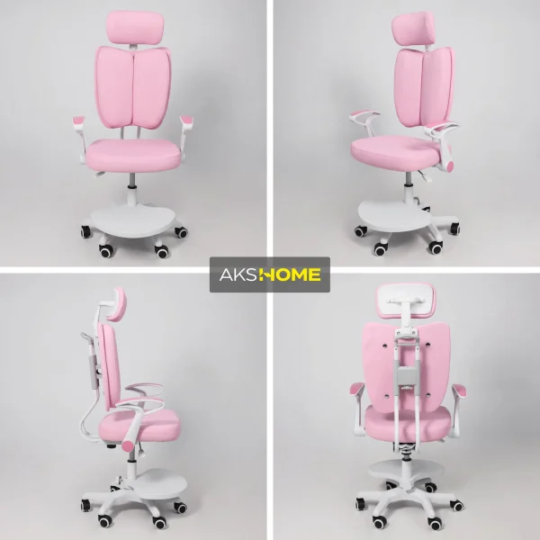 Кресло поворотное Twins, розовый, ткань