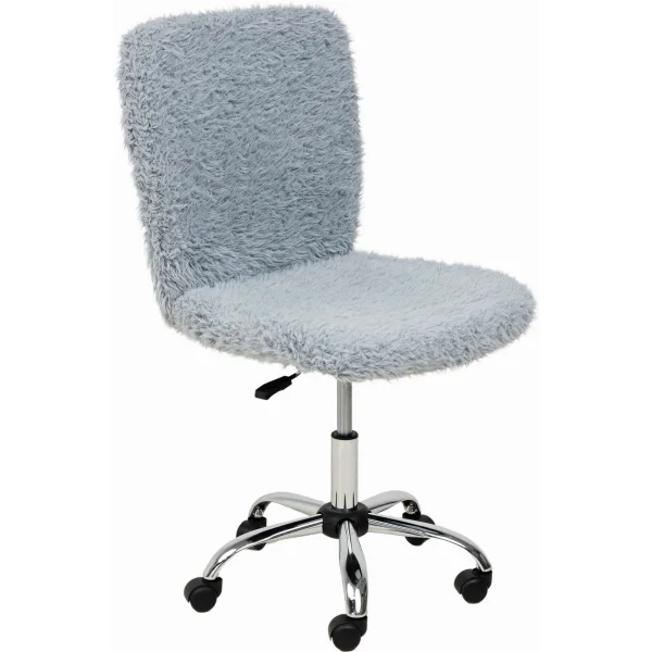 Кресло поворотное Fluffy, серый, искусственный мех
