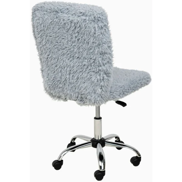 Кресло поворотное Fluffy, серый, искусственный мех