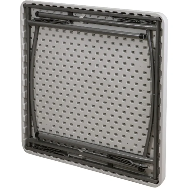 Стол садовый складной, белый, hdpe-пластик, квадратный