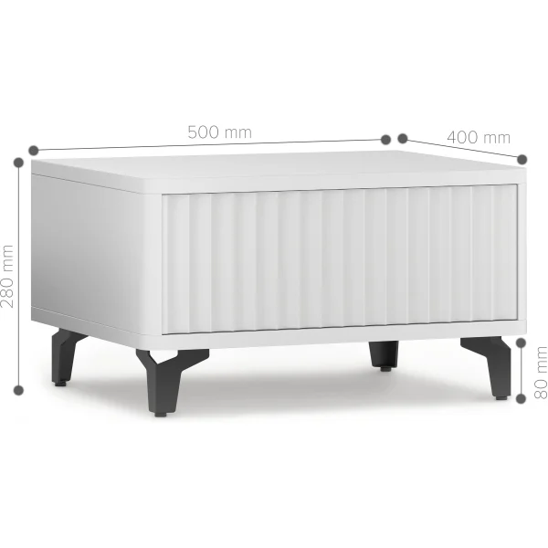 Стол-консоль SHTABE ROYAL 5001 эко, Белый-Белый-Черный
