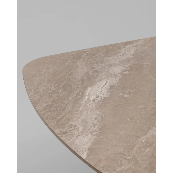 Стол обеденный Weatte 160х100 см керамика мокко мрамор шпон ореха