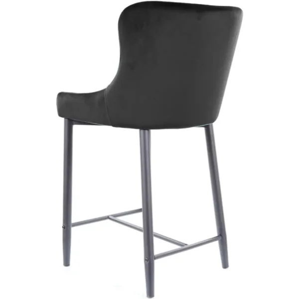 Стул барный SIGNAL COLIN B H-2 Velvet Bluvel 19 черный/черный