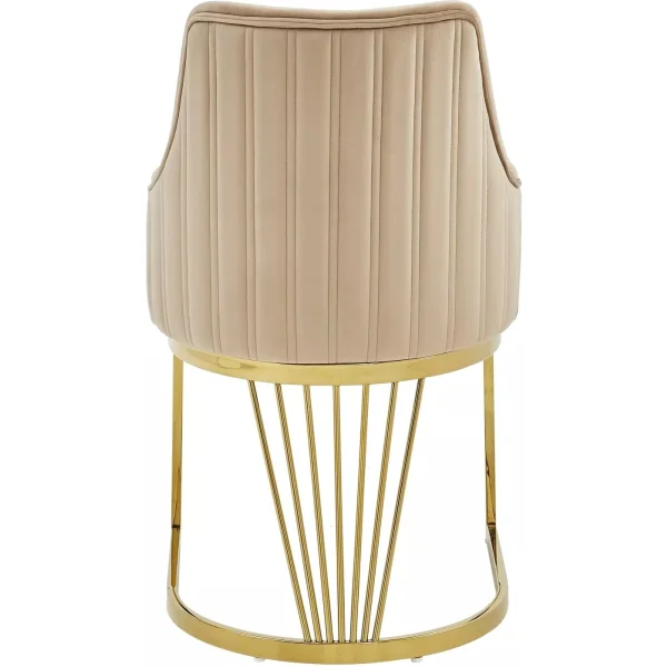 Стул SIGNAL ALURE Velvet Bluvel 28 бежевый/золотой