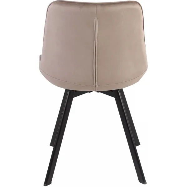 Стул SIGNAL MONTI Velvet Bluvel 40 темно-бежевый/черный, поворотный