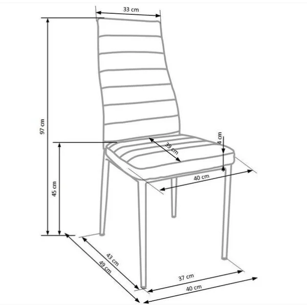 Стул HALMAR K70 черный/черный