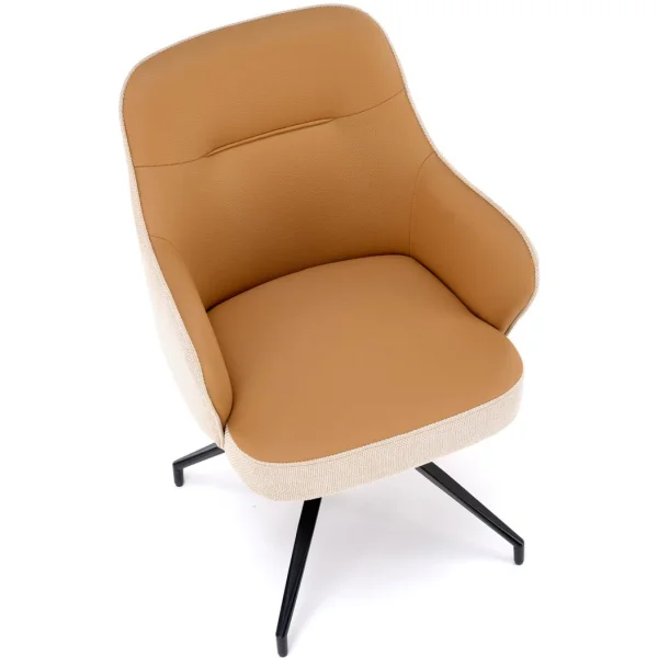 Стул HALMAR K527 коричневый/черный, поворотный
